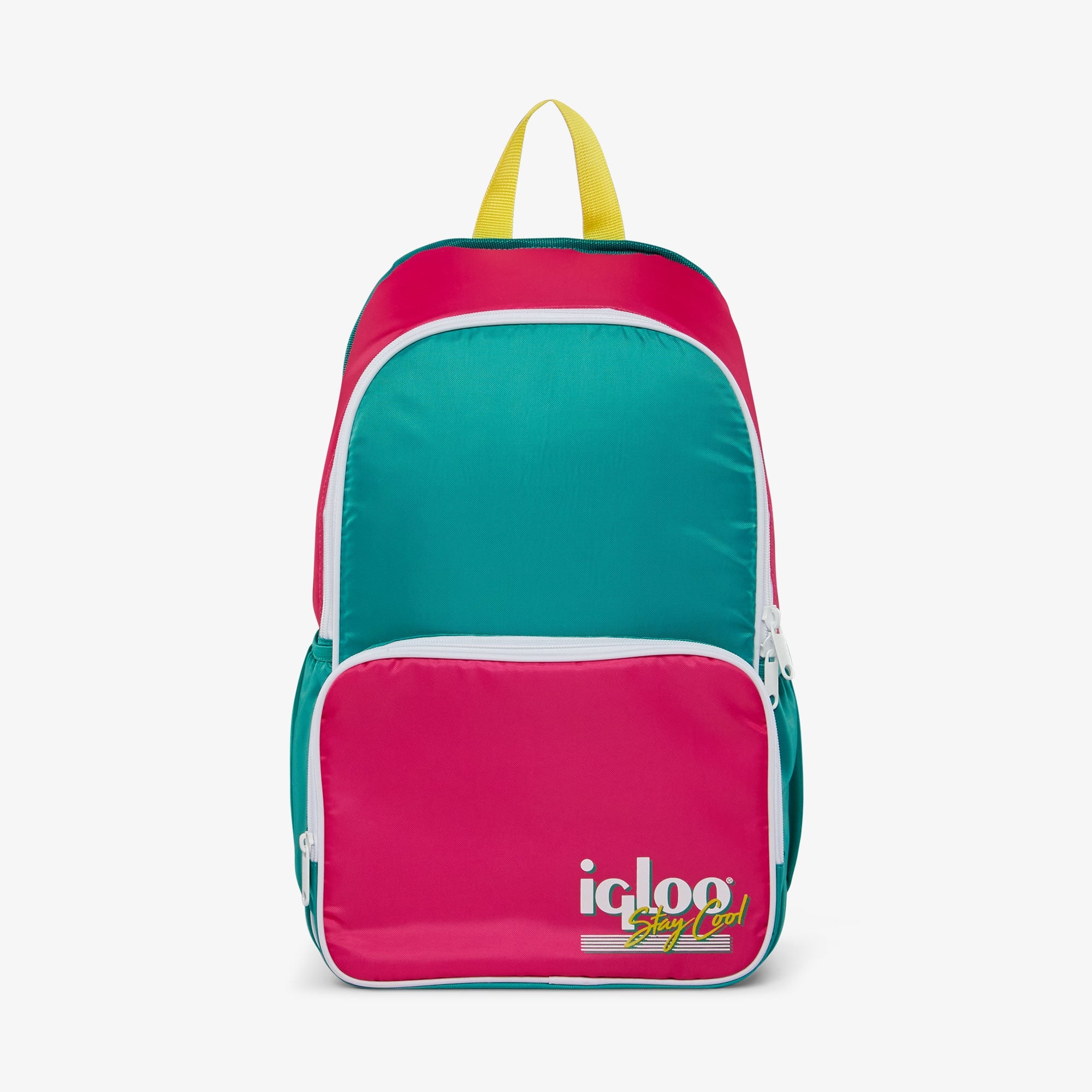 Retro Backpack Cooler - Jade - Front View
