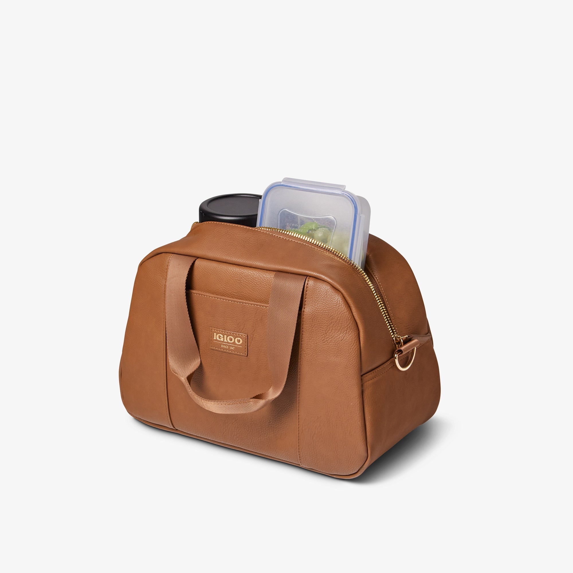 Igloo Luxe® Satchel Cooler Bag - Cognac - Product View
