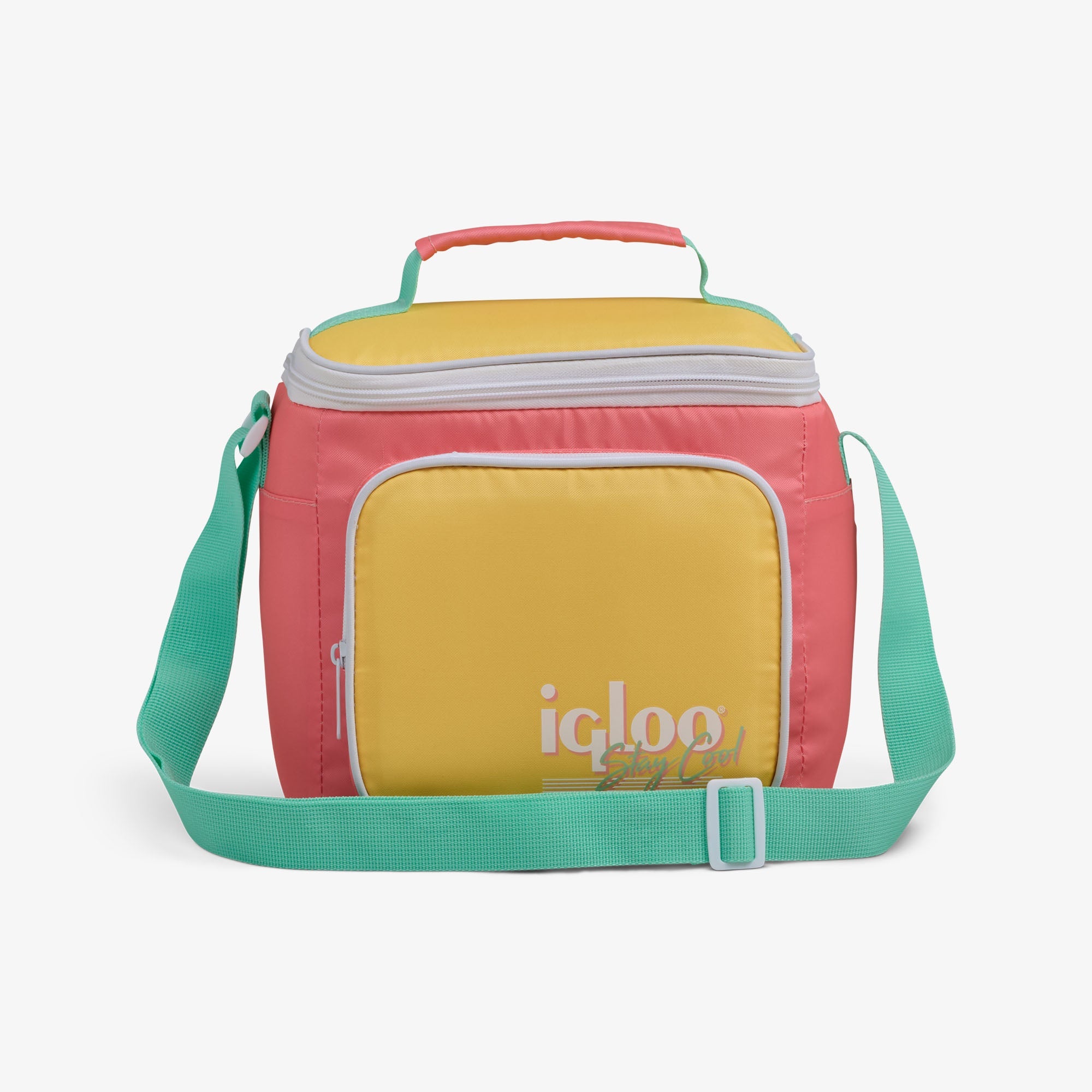 Retro Square Lunch Bag - Flamingo - Front View