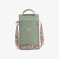 Floral MaxCold® DUO Vertical Crossbody Cooler Bag - Sage - Front View