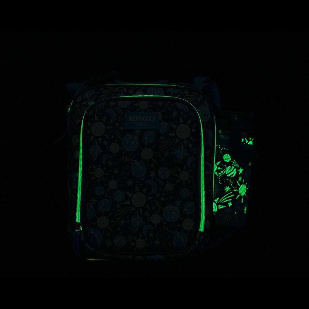 Kids Lunch Glow Vertical Cooler + Bento Box - Cosmic Glow - Product View