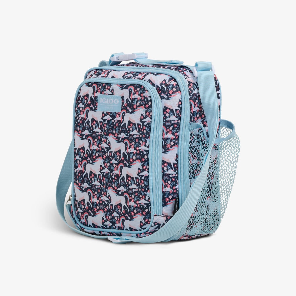 Kids Lunch Vertical Cooler + Bento Box - Unicorns - Product View