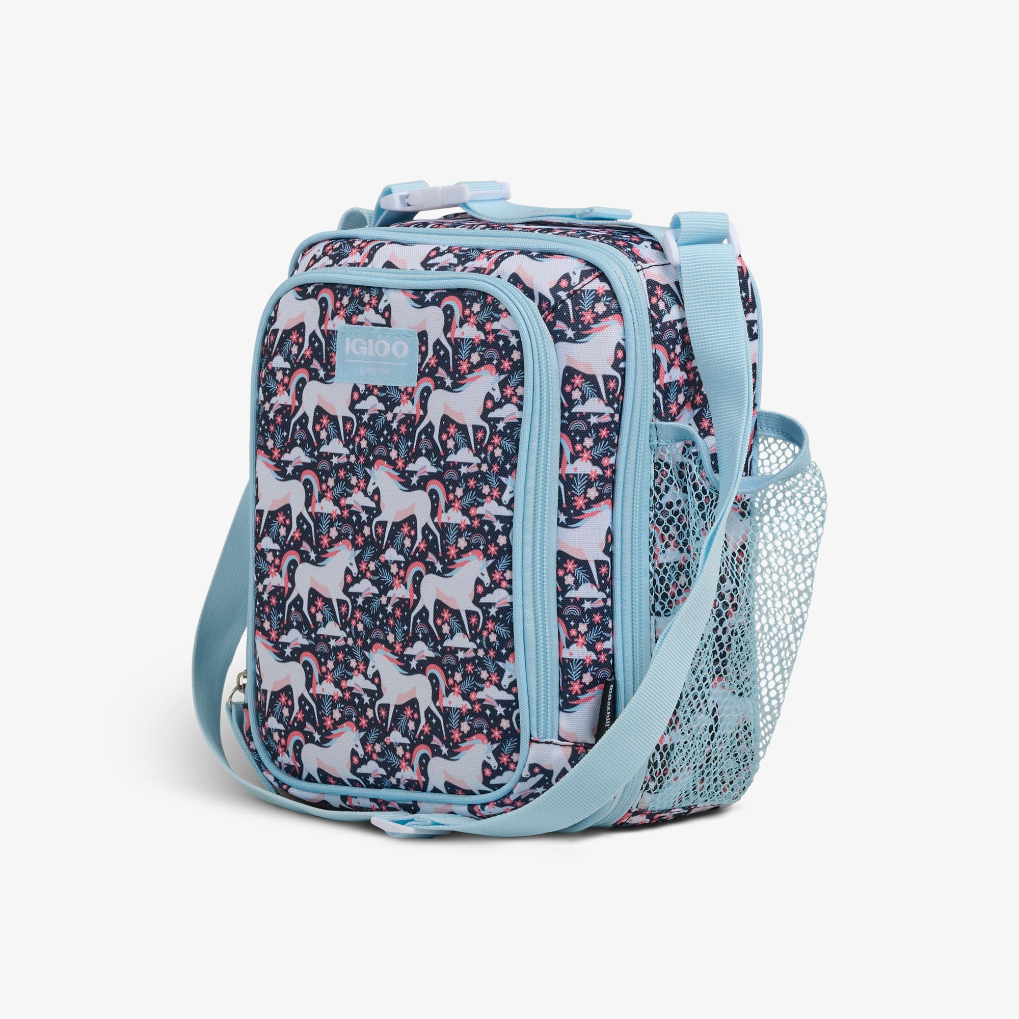 Kids Lunch Vertical Cooler + Bento Box - Unicorns - Product View