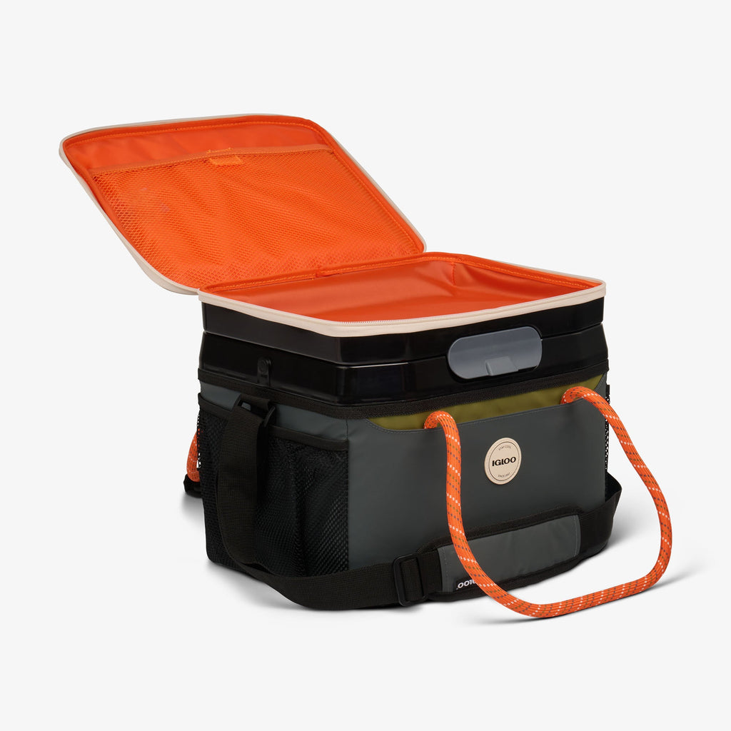 Summit Cool Fusion 18-Can Cooler Bag - Tactical Gray - Open View