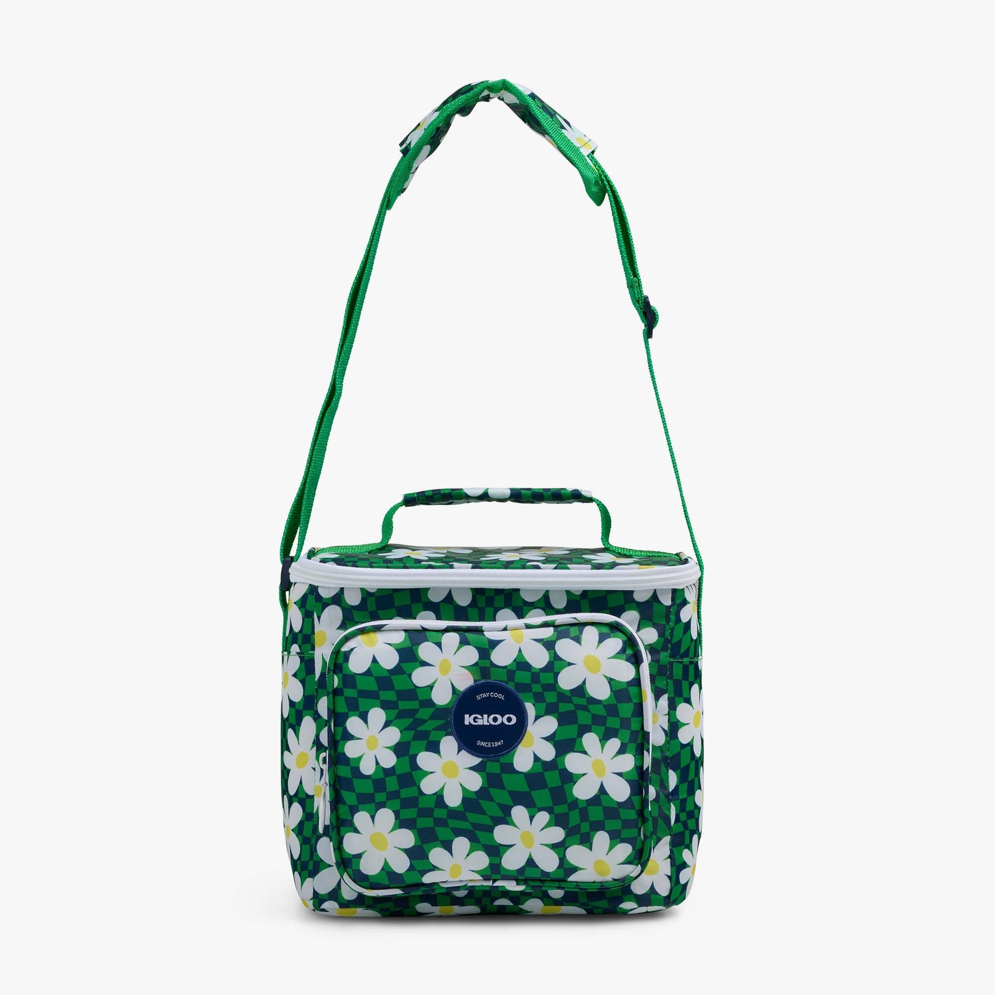 Retro Square Lunch Bag - Psychedelic Daisy - Strap View