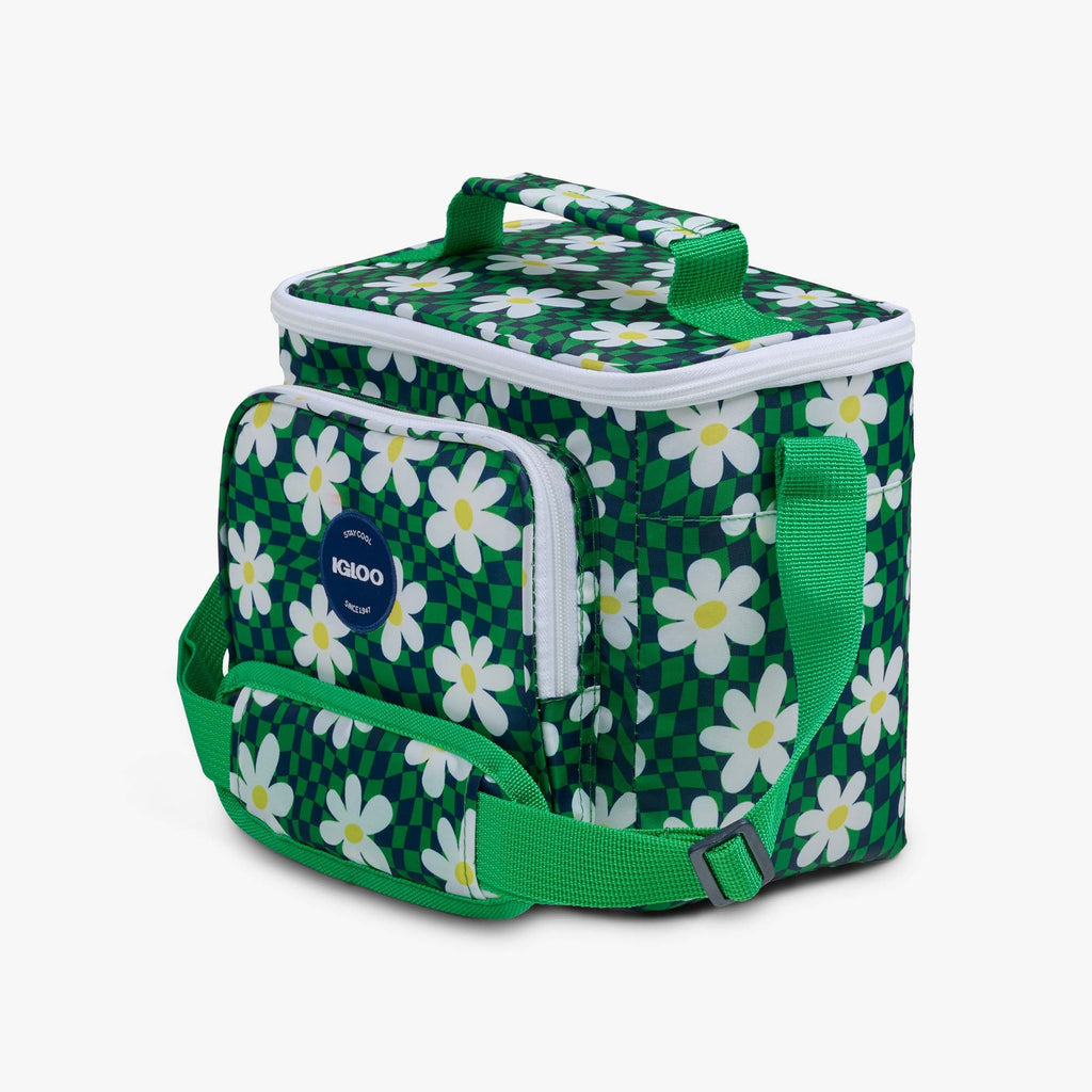 Retro Square Lunch Bag - Psychedelic Daisy - Product View