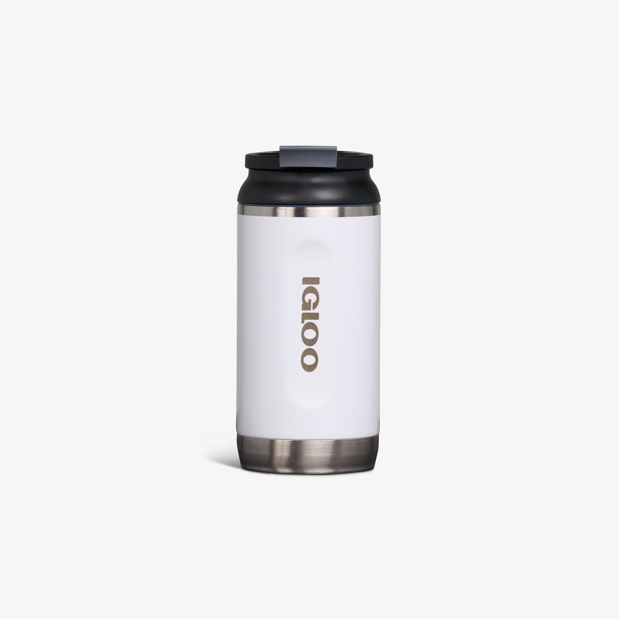 12 Oz Flip ‘n’ Sip Tumbler - Gloss White - Front View