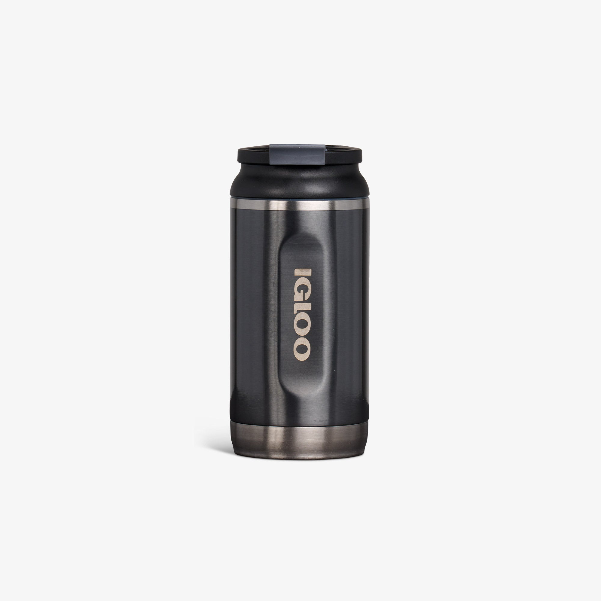 12 Oz Flip ‘n’ Sip Tumbler - Gloss Carbonite - Front View
