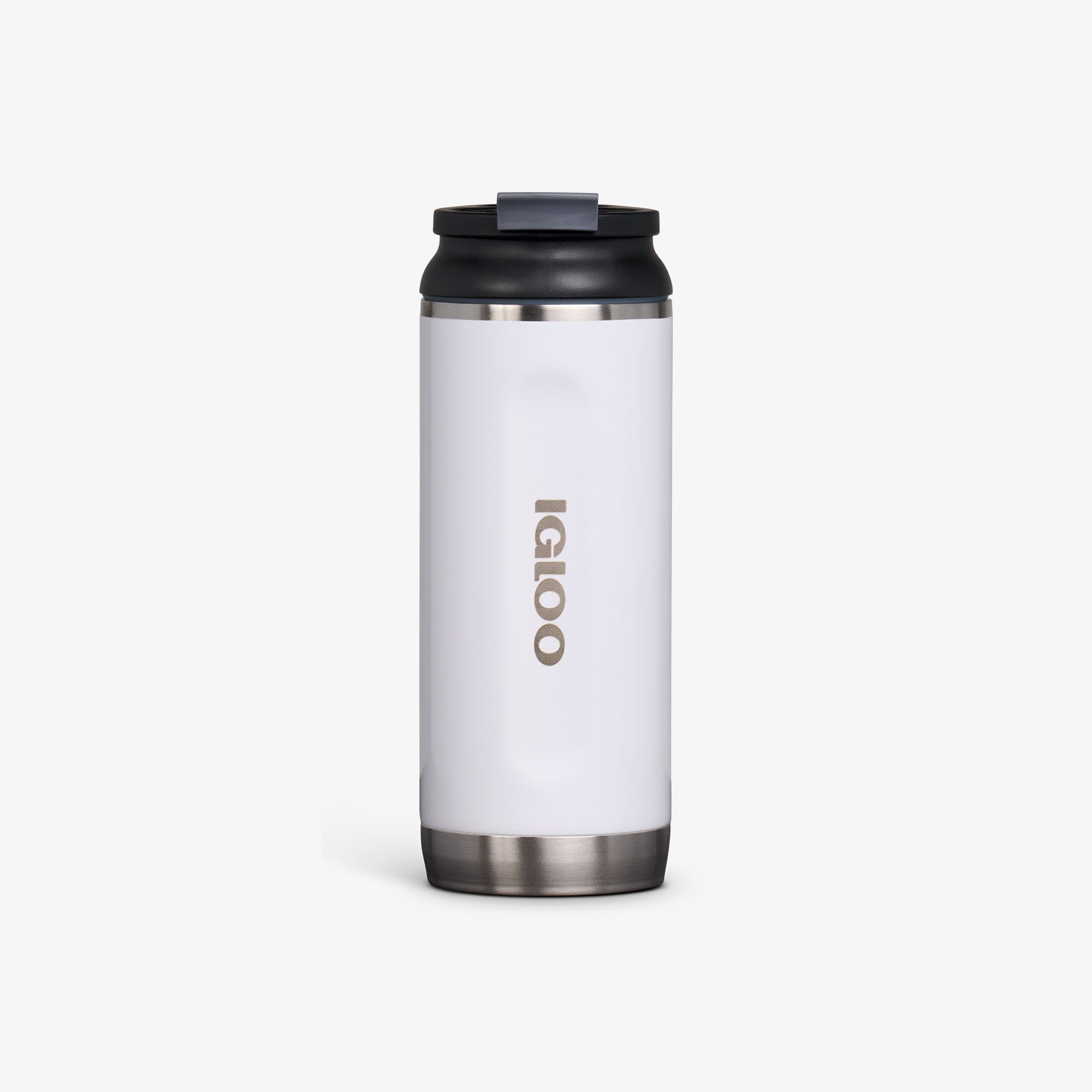 16 Oz Flip ‘n’ Sip Tumbler - Gloss White - Front View