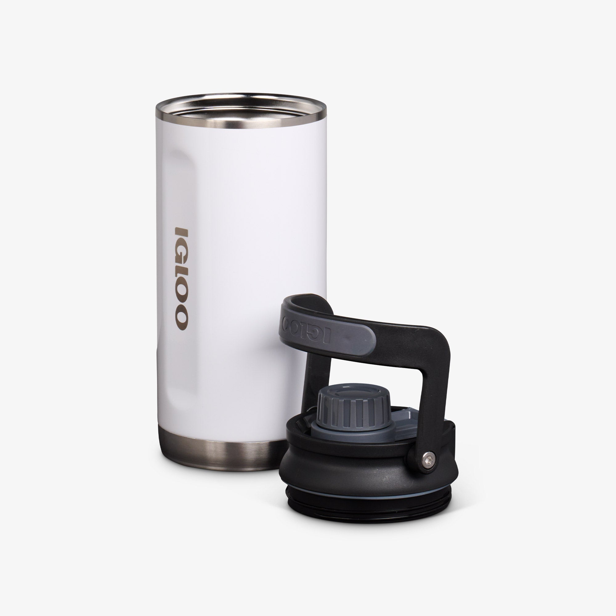 36 Oz Twist ‘n’ Chug Bottle - Gloss White - Open View