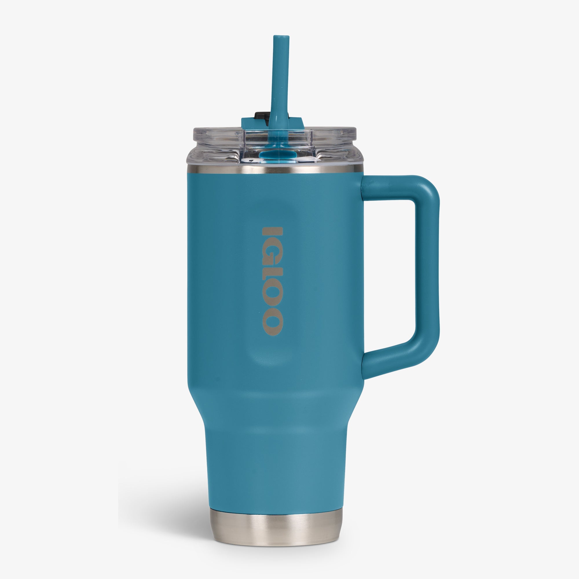 32 Oz Flip ‘n’ Sip Travel Mug - Modern Blue - Strap View