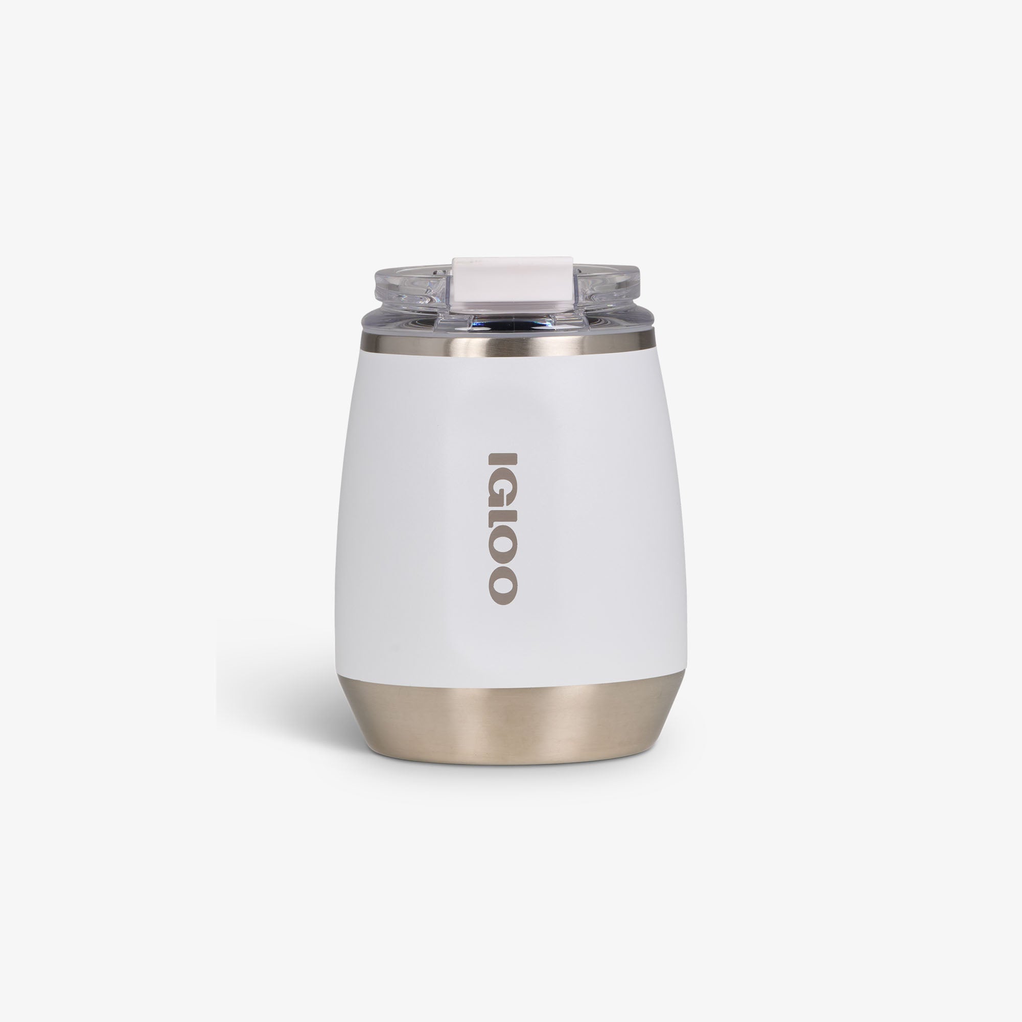10 Oz Wine Tumbler - White - White - Custom - Front View