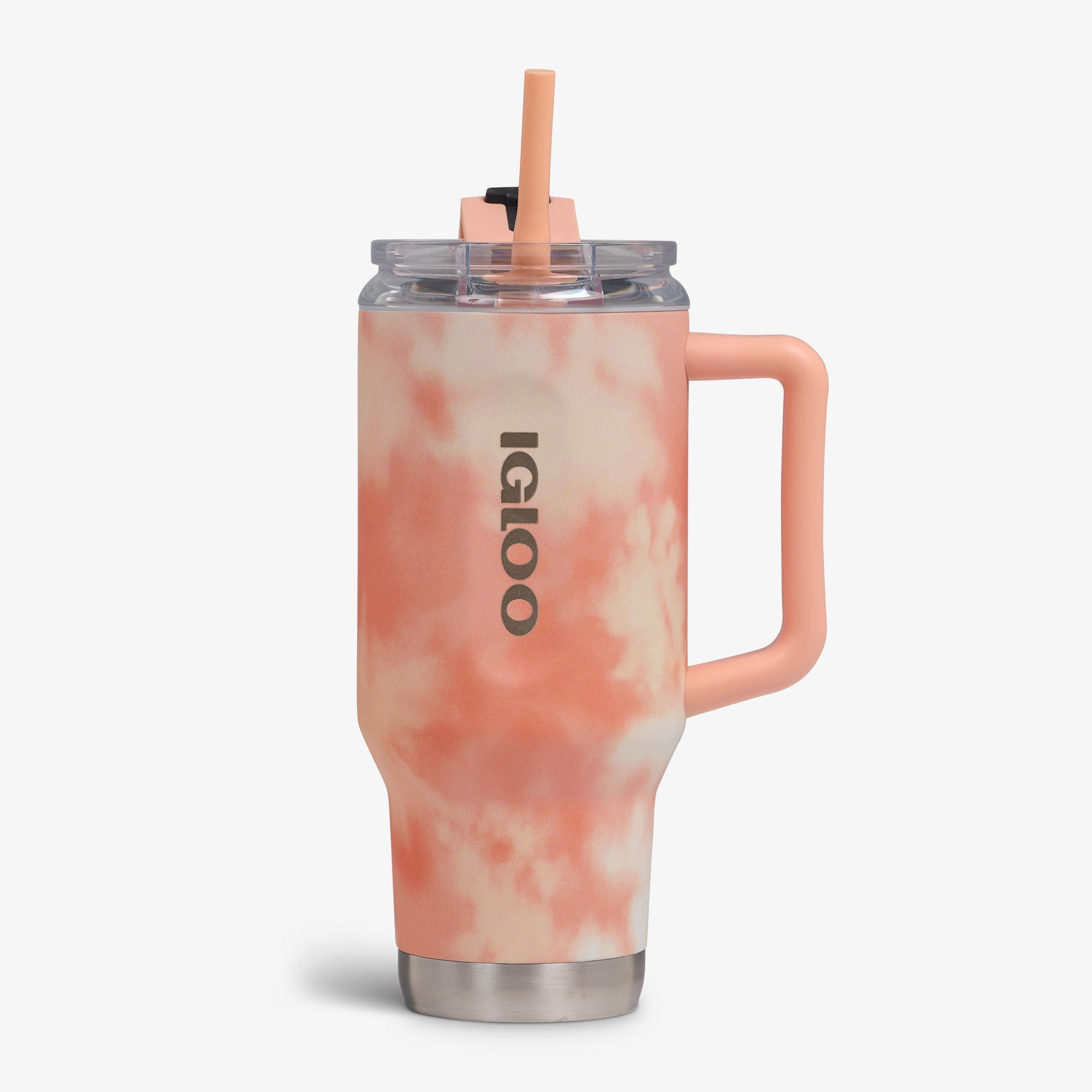 32 Oz Flip ‘n’ Sip Travel Mug - Cloud Apricot - Front View