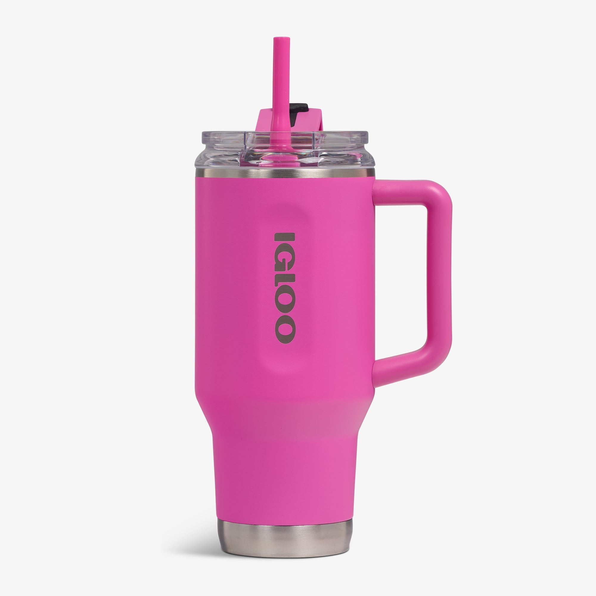 32 Oz Flip ‘n’ Sip Travel Mug - Pink Fizz - Pink Fizz - Custom - Front View