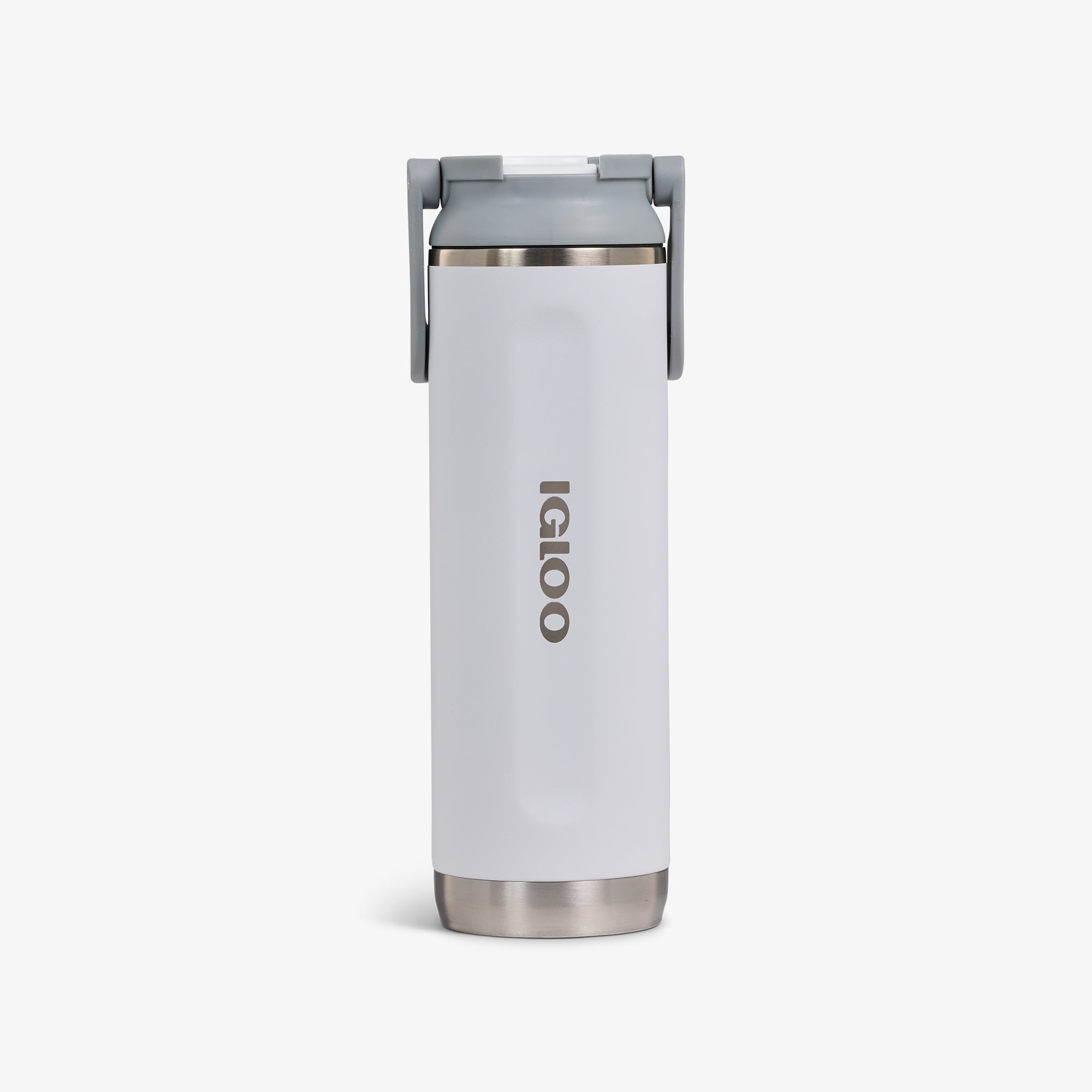 20 Oz Sport Sipper Bottle - White - Front View