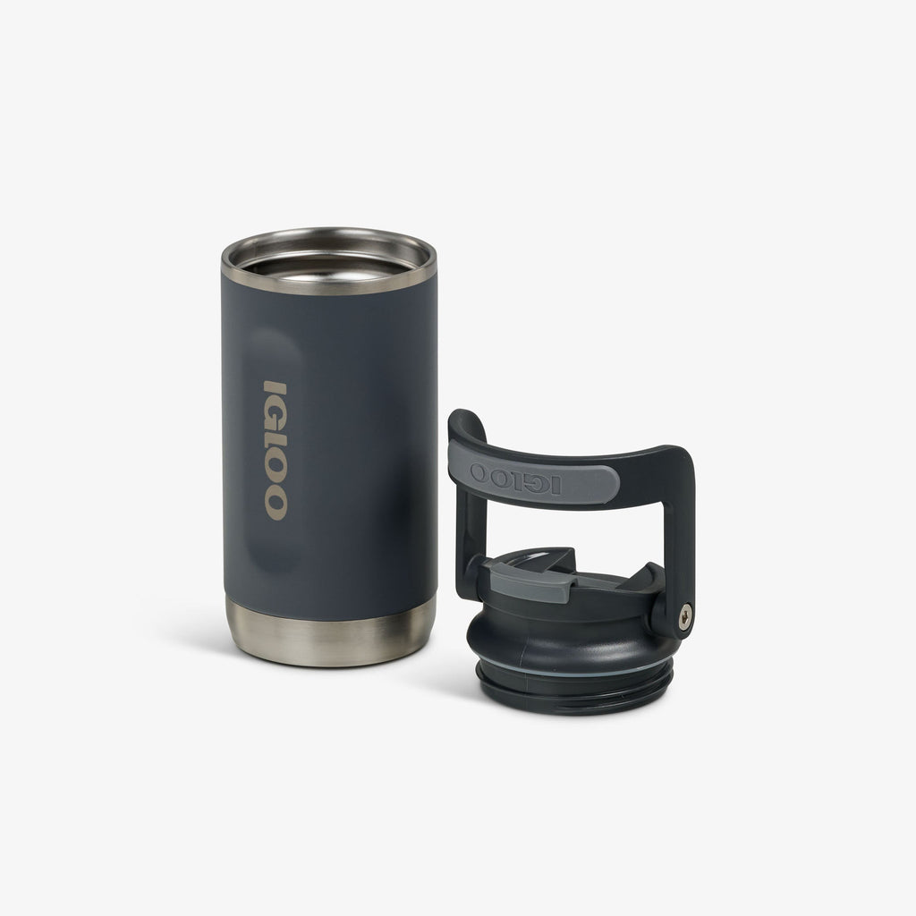 12 Oz Flip ‘n’ Sip Tumbler - Carbonite - Open View