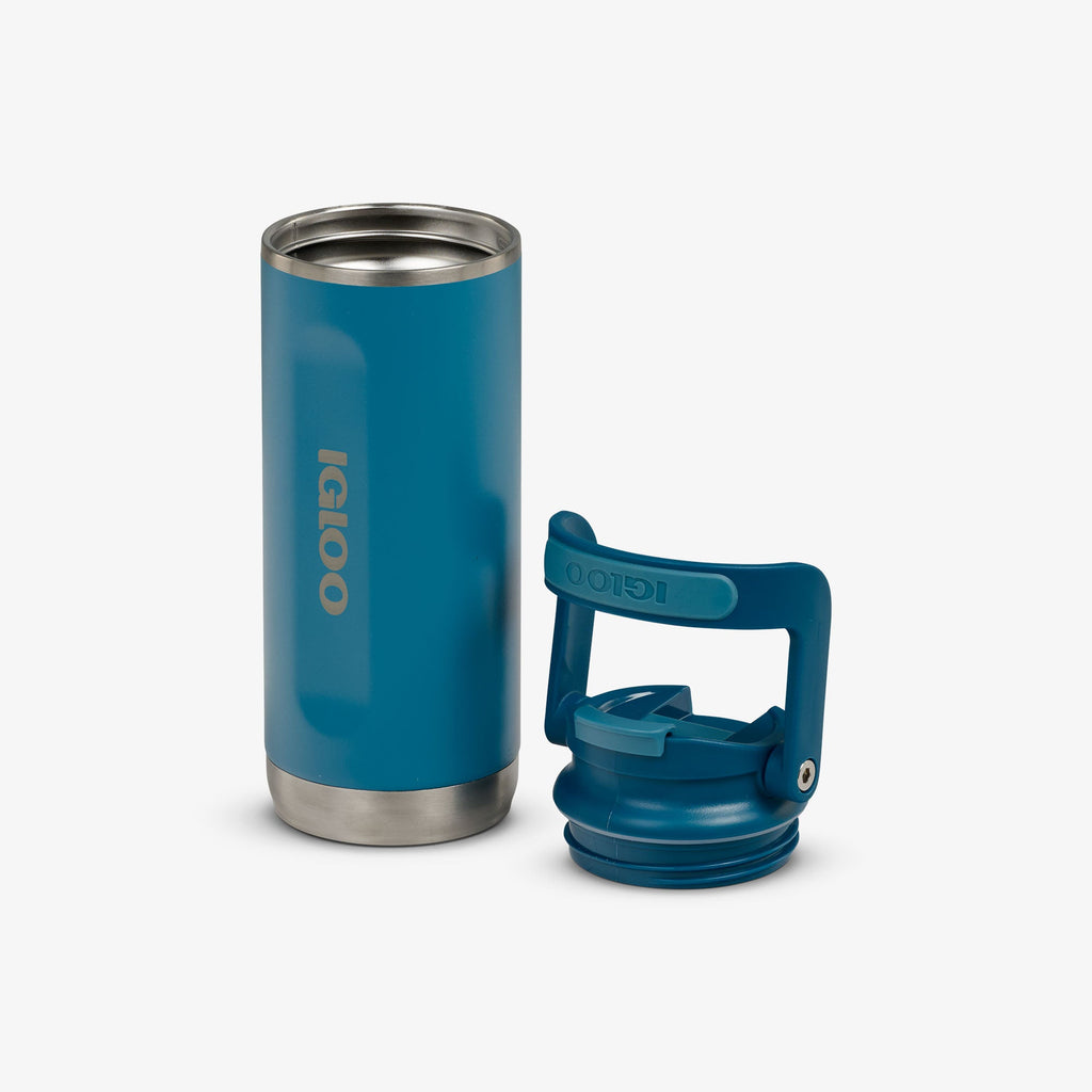 16 Oz Flip ‘n’ Sip Tumbler - Modern Blue - Open View