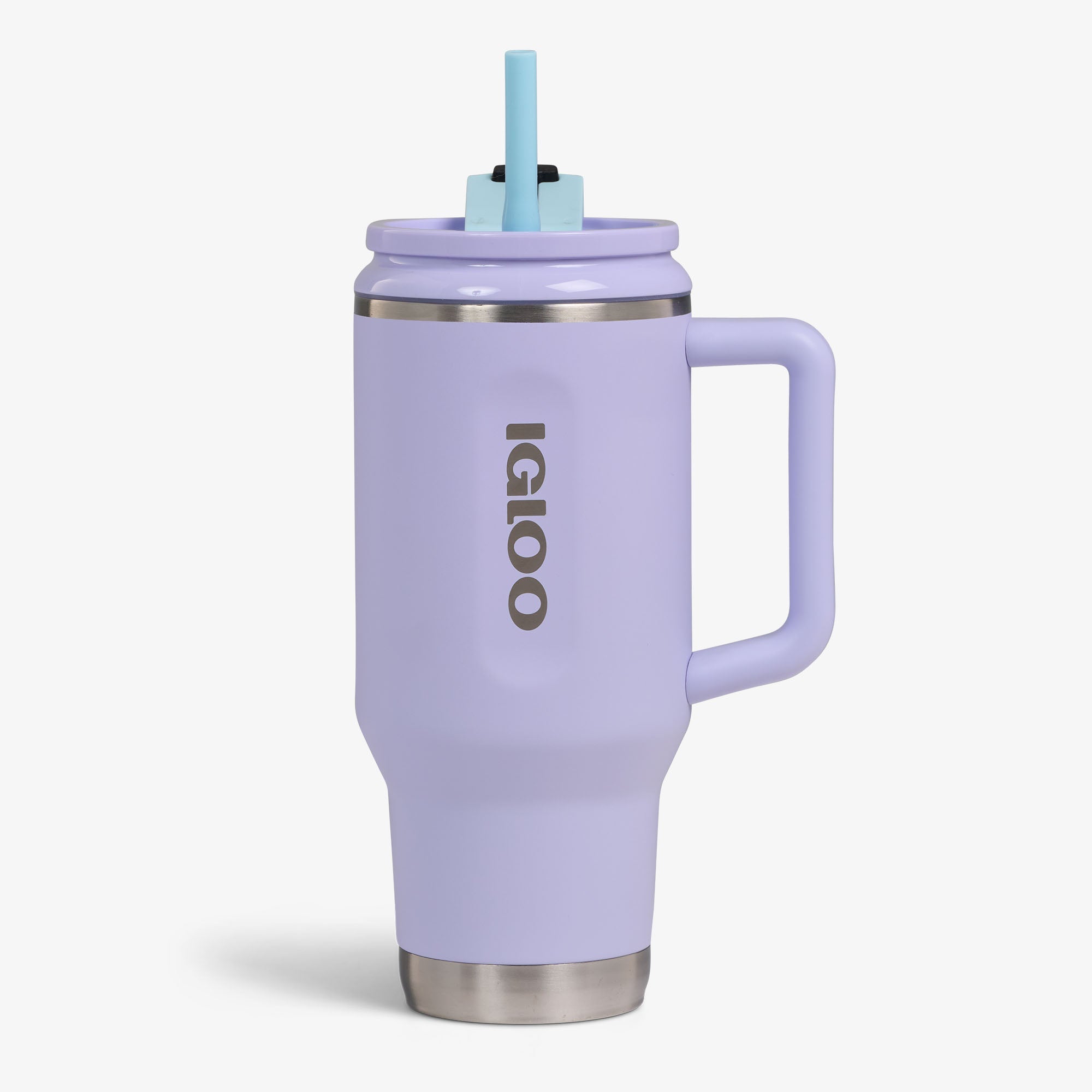 32 Oz Flip ‘n’ Sip Travel Mug - Lilac Breeze - Lilac Breeze - Custom - Strap View