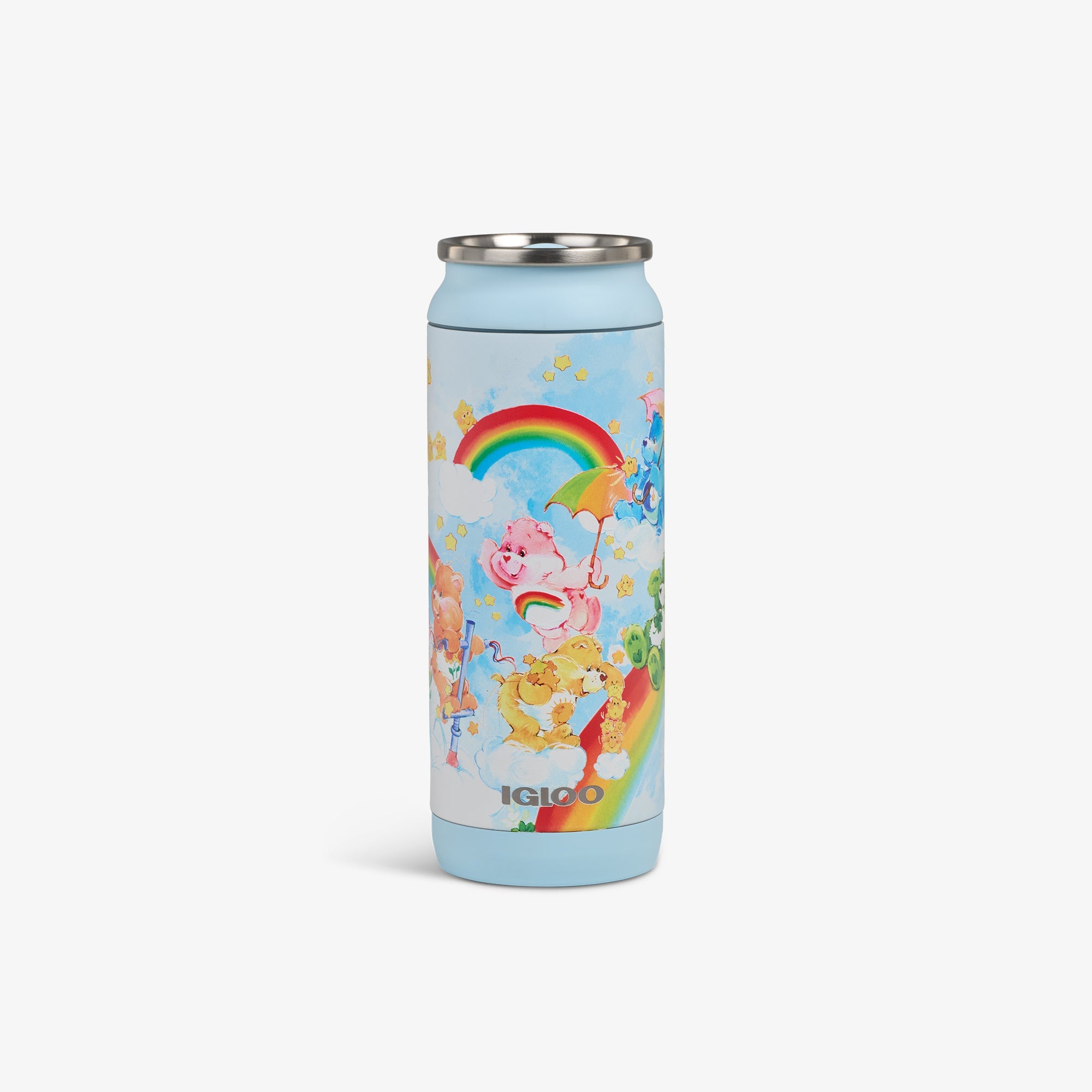 The Care Bears™ 16 Oz Can - Blue - Front View