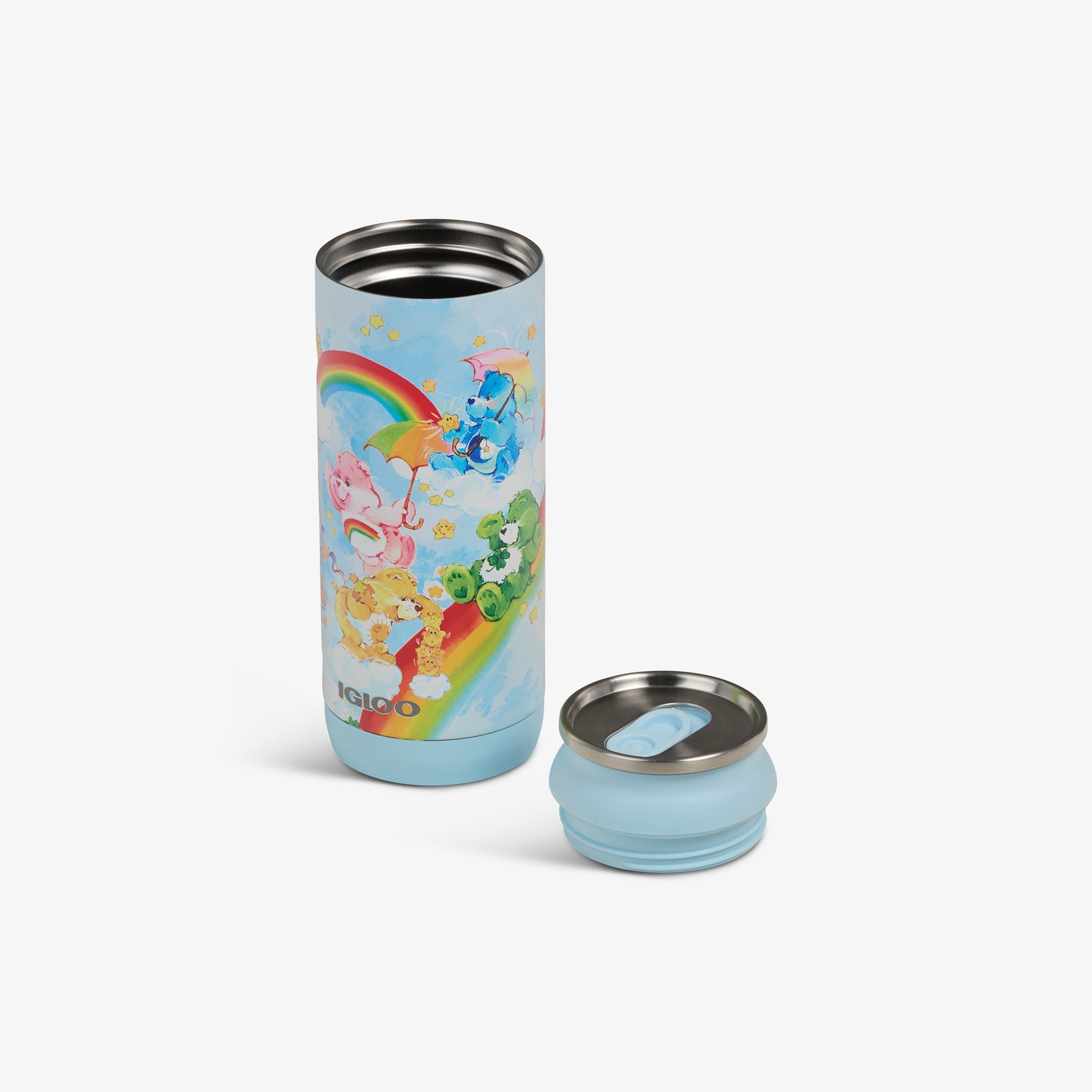 The Care Bears™ 16 Oz Can - Blue - Open View