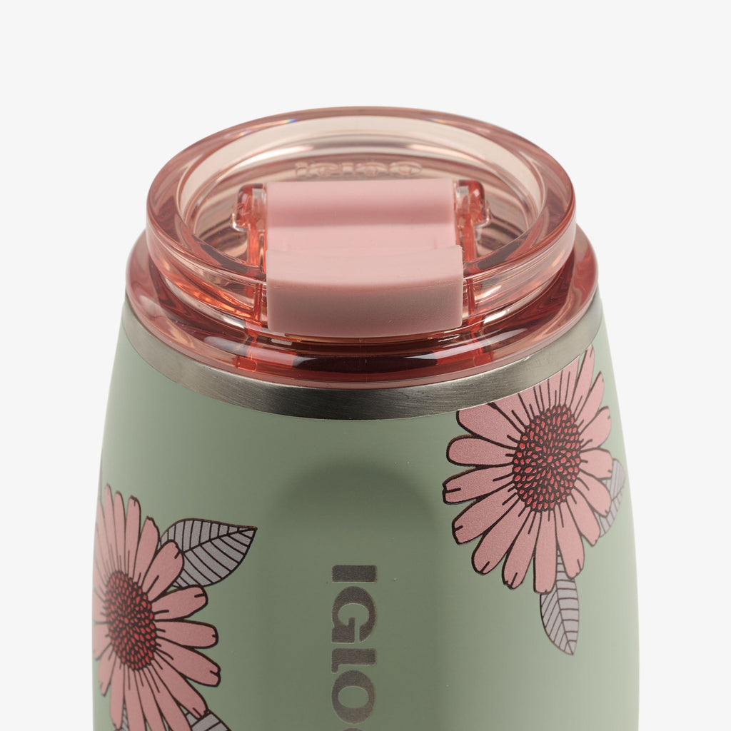 Floral 10 Oz Wine Tumbler - Sage - Product View