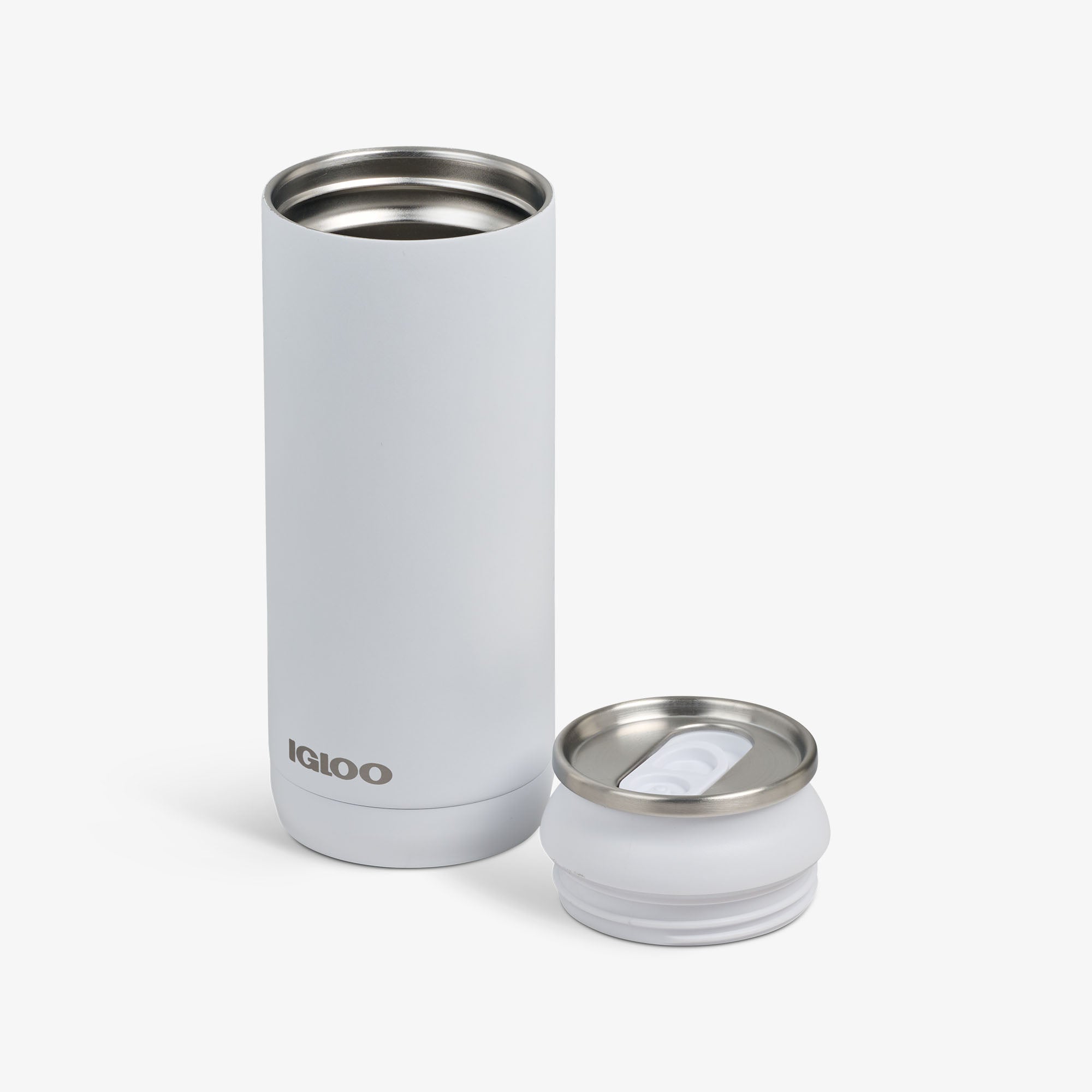 16 Oz Can - White - Open View