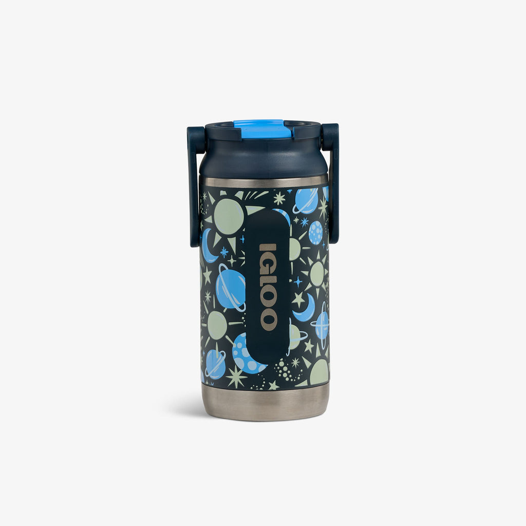 Kids Lunch Glow 12 Oz Sipper Bottle - Cosmic Glow - Front View