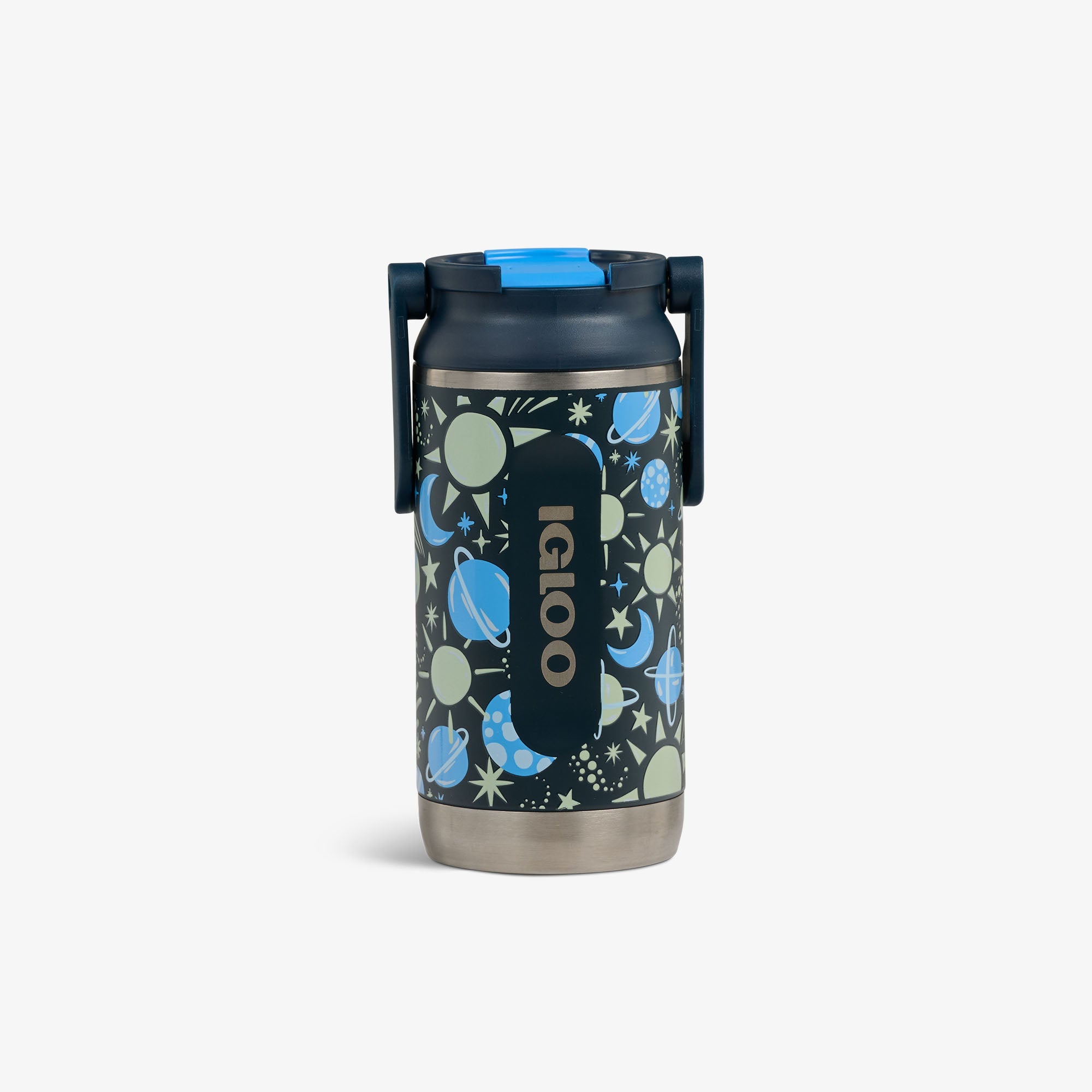 Kids Lunch Glow 12 Oz Sipper Bottle - Cosmic Glow - Front View