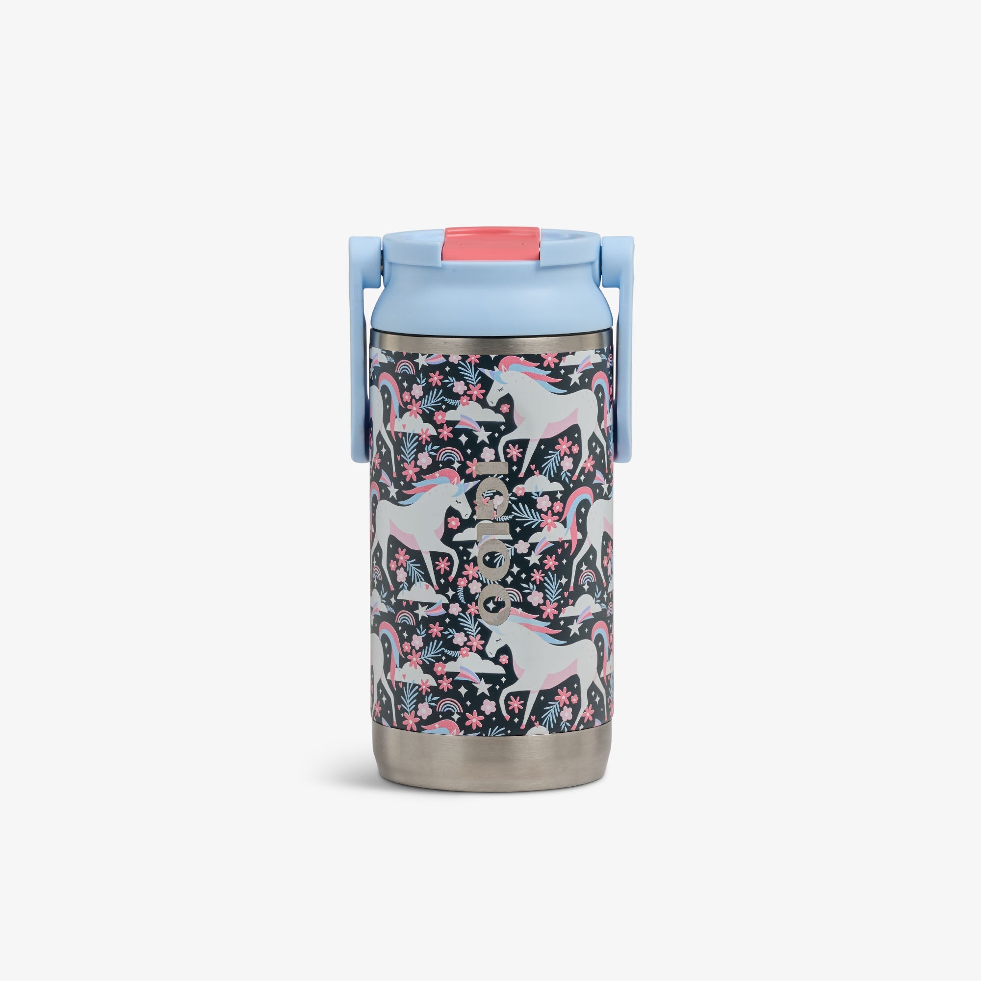 Kids Lunch 12 Oz Sipper Bottle - Unicorns - Front View