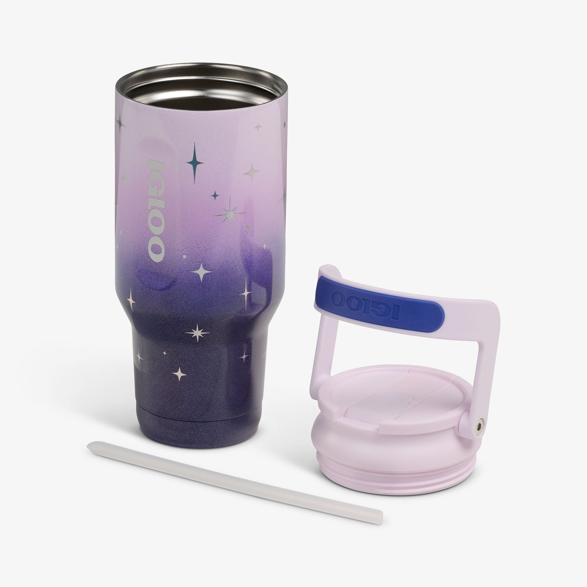 32 Oz Sport Sipper Bottle - Mystic Purple - Open View