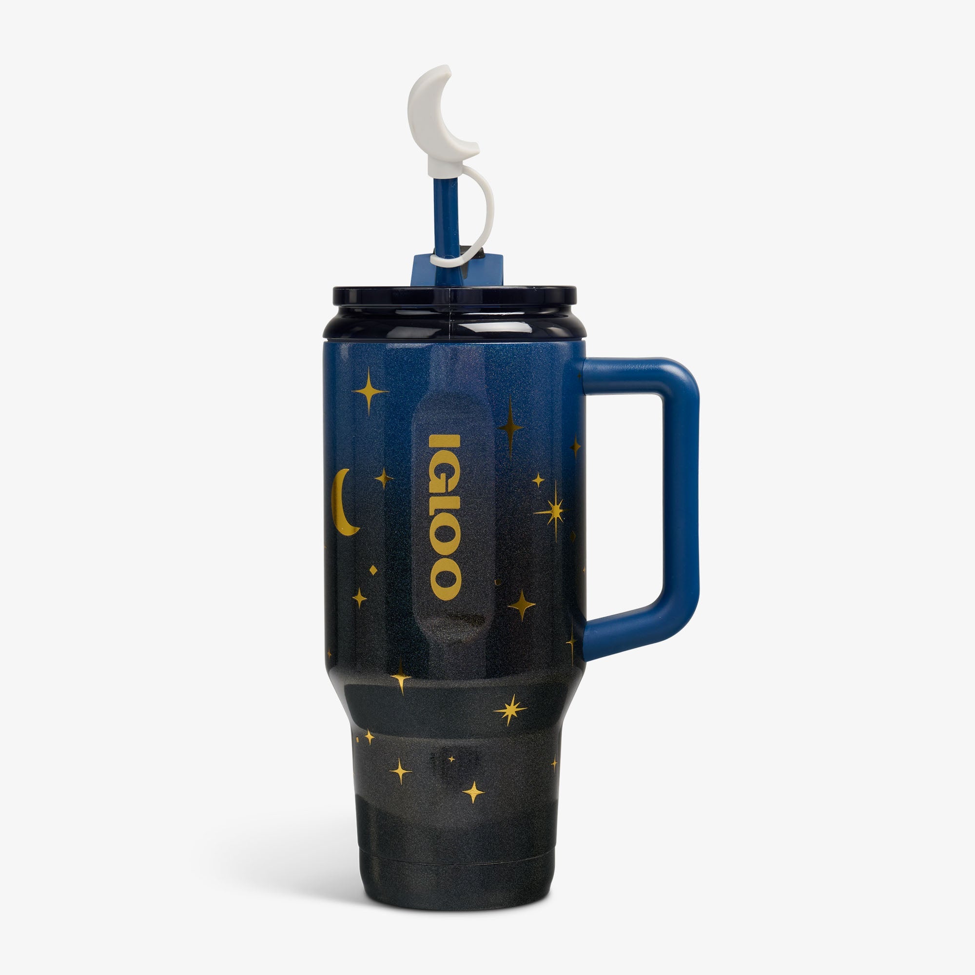 32 Oz Flip ‘n’ Sip Travel Mug - Midnight Blue - Strap View