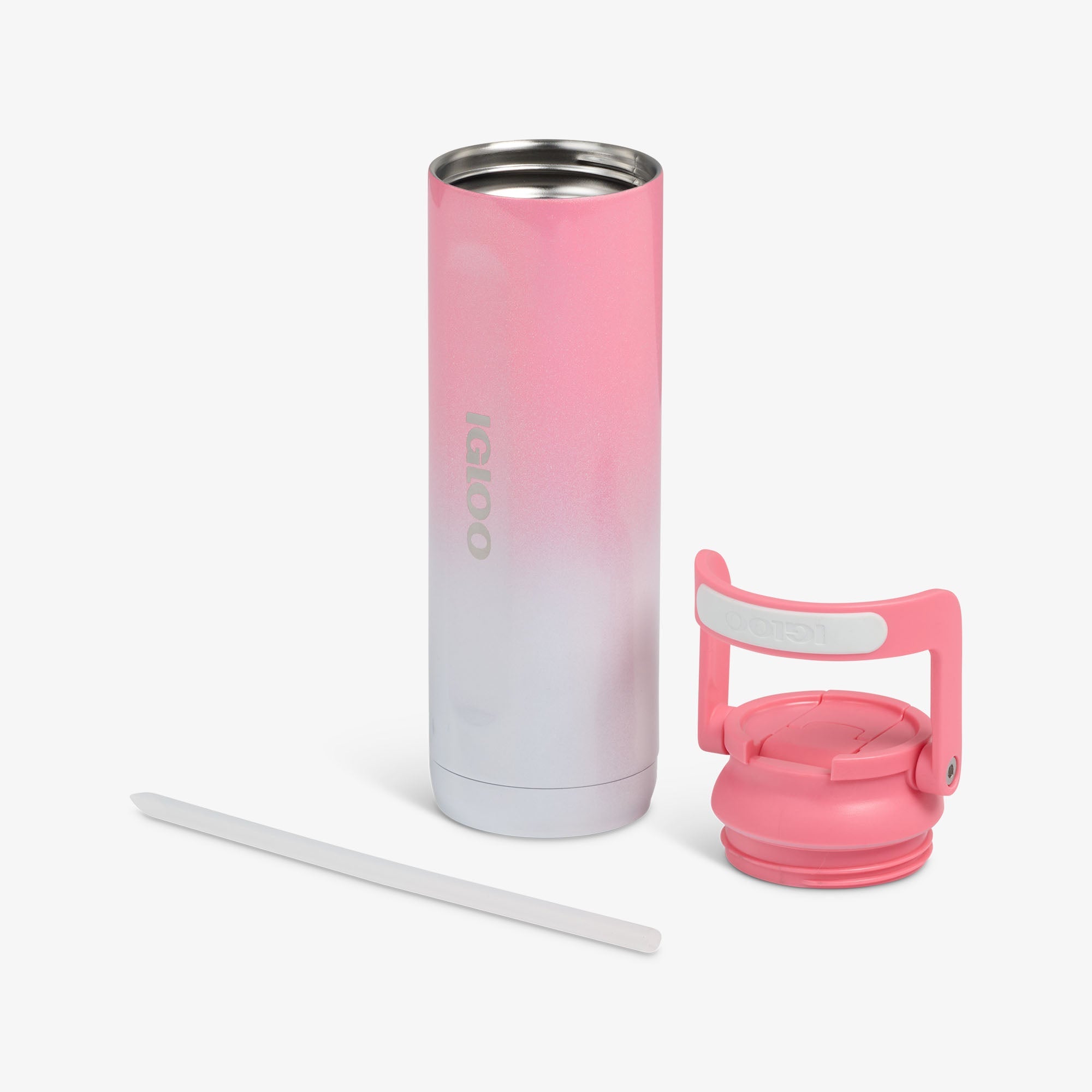 20 Oz Sport Sipper Bottle - Gradient Pink - Open View