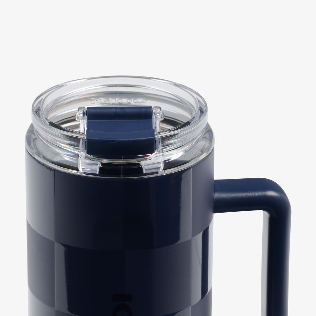 1L Beer Mug - Navy Check - Product View