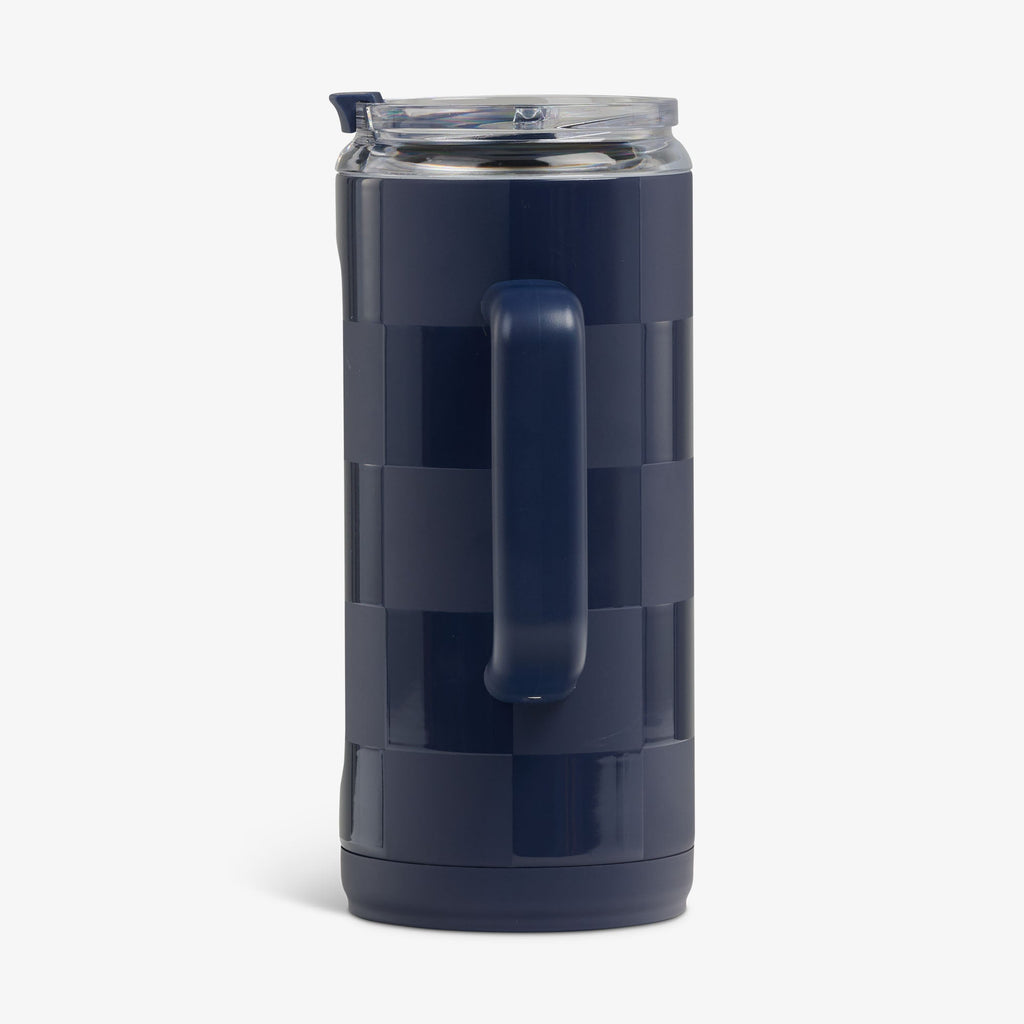 1L Beer Mug - Navy Check - Product View